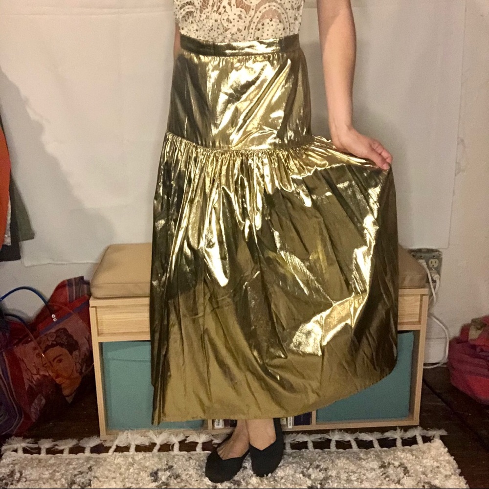 Sonia Rykiel Shiny Gold Skirt